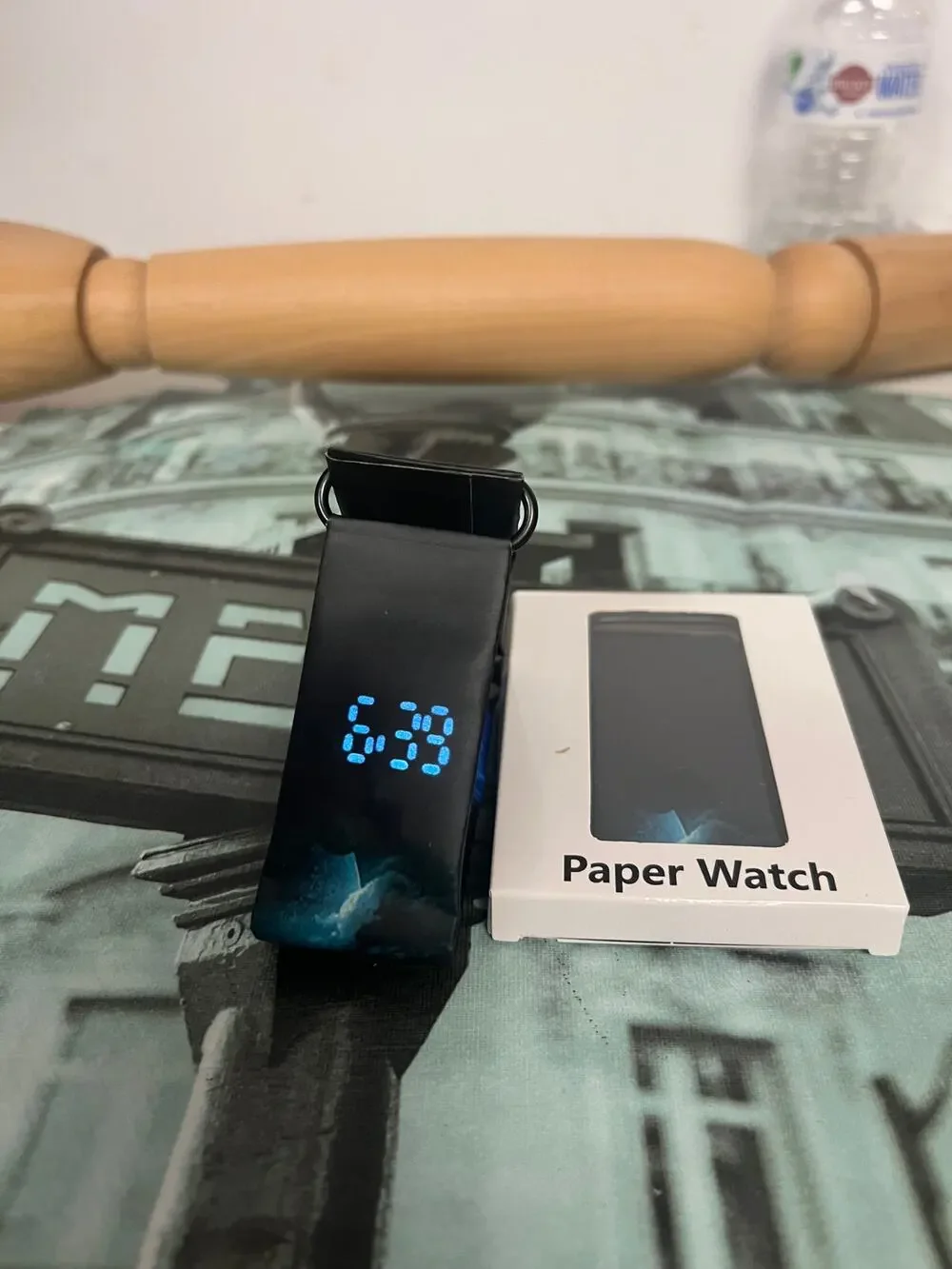 Magnetic LED Digital Paper Watch, Waterproof Printed Wrist Bracelet for Unisex